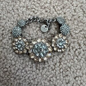 Abercrombie & Fitch Silver and Gold Crystal Bracelet
